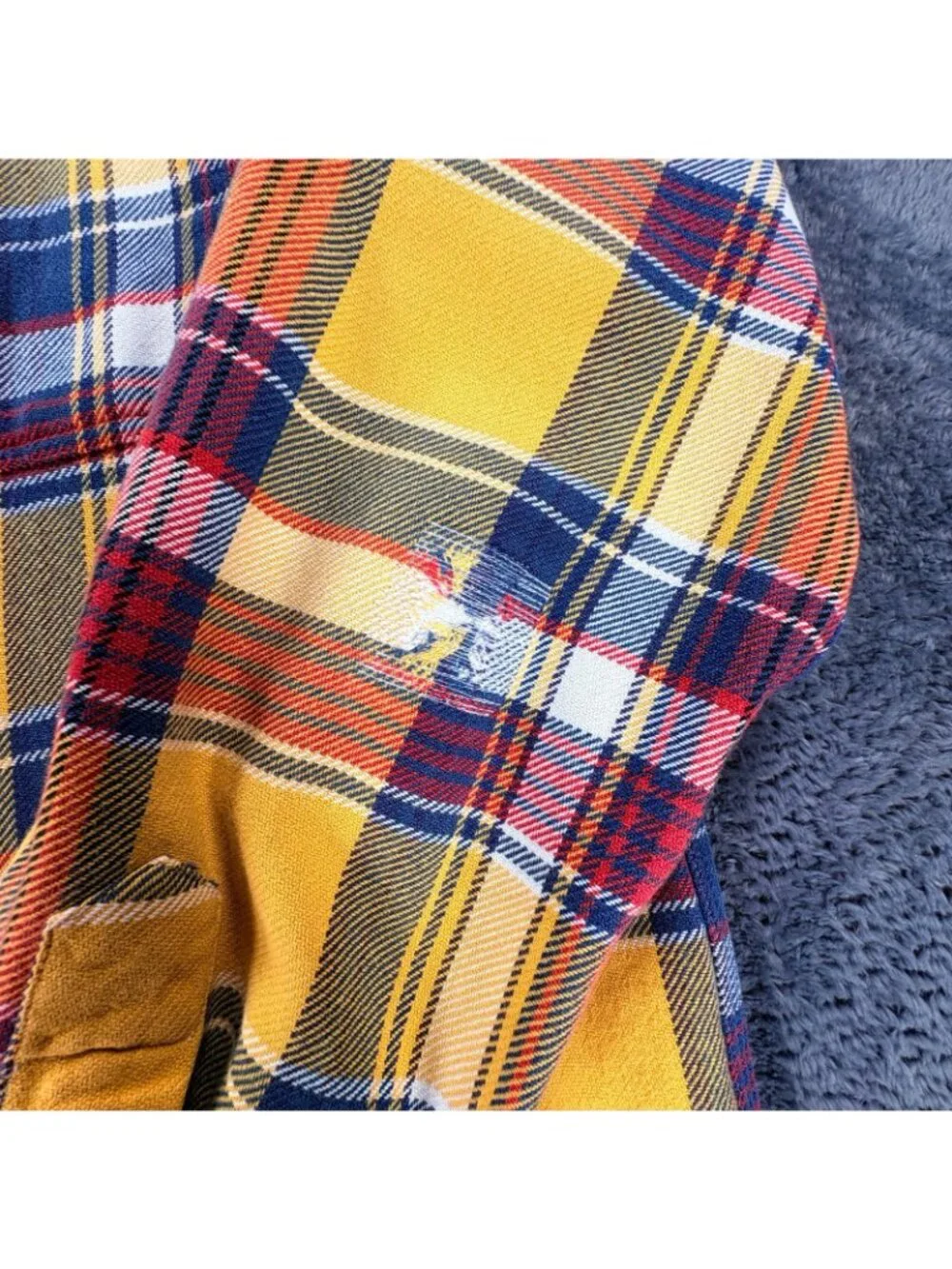 Polo Ralph Lauren Plaid Flannel Shirt Men L Vintage P.R.L. Outfitters Workwear